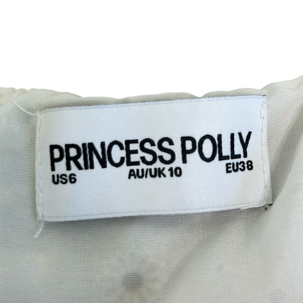 Princess Polly Mckilah Eyelet Cotton Minidress In White size 6 - Picture 7 of 8